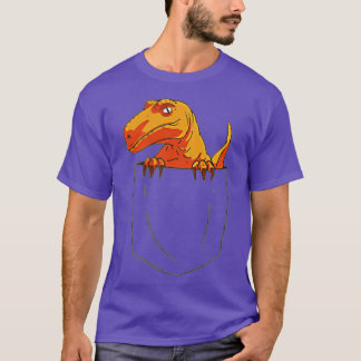 T-shirt Drôle Raptor Velociraptor à Pocket Dinosaur
