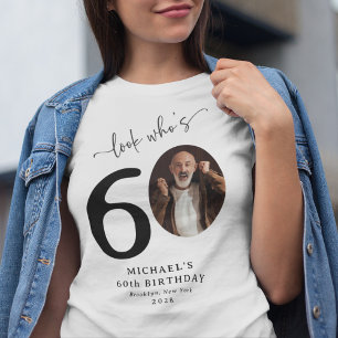 T-shirt Drôle 'Regarde qui a 60 ans' Élégant 60e Anniversa