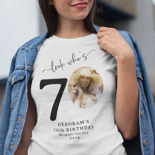 T-shirt Drôle 'Regarde qui a 70 ans' Élégant 70e Anniversa