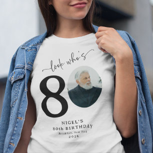 T-shirt Drôle 'Regarde qui a 80 ans' Élégant 80e Anniversa