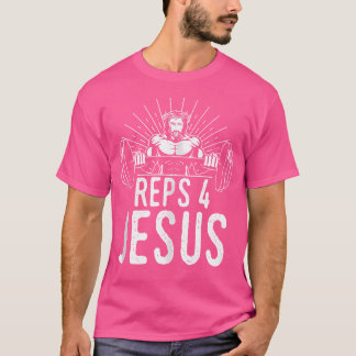 T-shirt Drôle Reps 4 Jesus Gym haltérophilie