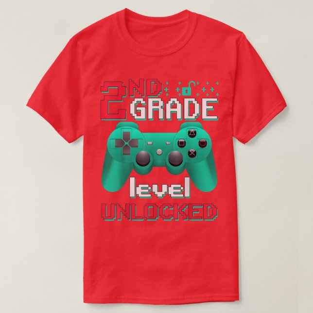 T-shirt Drôle Retour À L'École 2E Niveau Vide Déverrouillé (Design devant)
