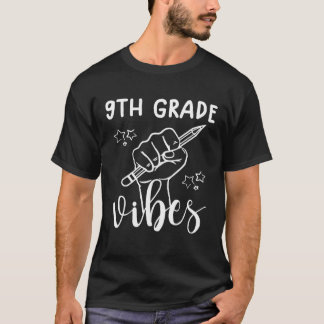 T-shirt drôle retour à l'école chemise 9e année Vibes T