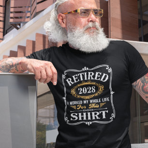 T-shirt Drôle Retraite Vintage Année personnalisée