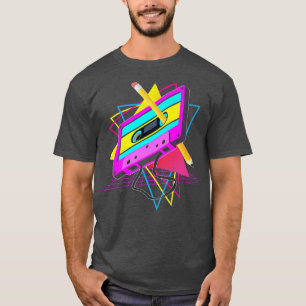 T-shirt Drôle Retro 80s Cassette Tape Penser Mus