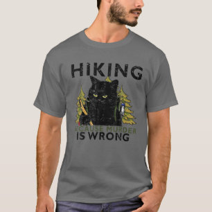 T-shirt Drôle Retro Chat Noir Parce Que Le Meurtre Est Wro