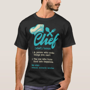 T-shirt Drôle Retro Chef Définition, Cuisine Guru, Chef C