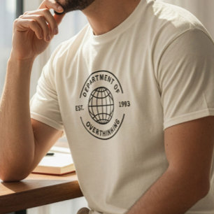 T-shirt Drôle Rétro Département de la Suranalyse Introvert