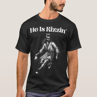 T-shirt Drôle Rétro Il Est Rizzin Christian Pâques Jouer