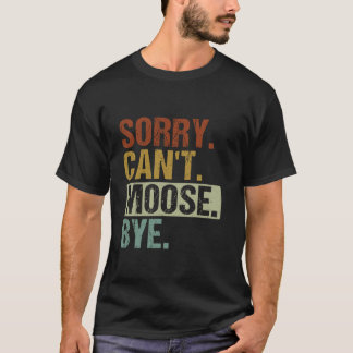 T-shirt Drôle Retro Moose Animal Design Pour Hommes Femmes