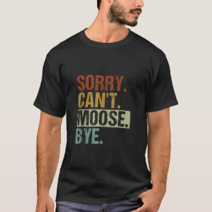 T-shirt Drôle Retro Moose Animal Design Pour Hommes Femmes
