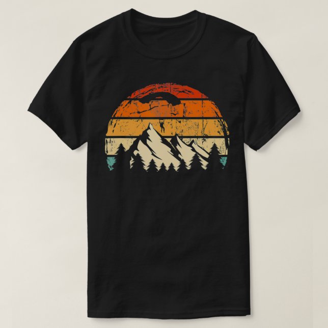T-shirt drôle rétro Paraglider Thermal Paraglider (Design devant)