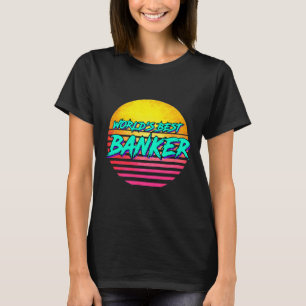 T-shirt Drôle Retro Profession banquier