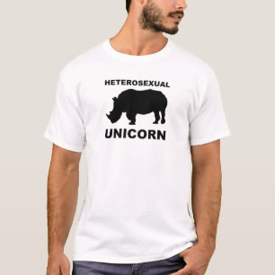 T-Shirt Drôle Rhinocéros Licorne Hétérosexuel