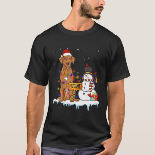 T-shirt Drôle Rhodesian Ridgeback Chien de Noël Snowman Xm