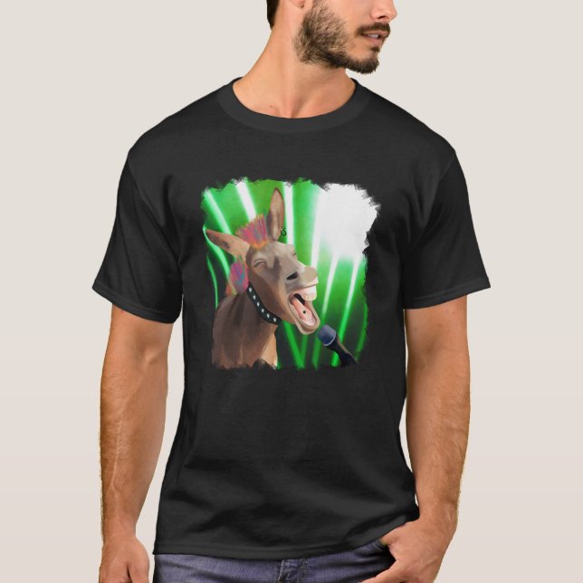 T-shirt Drôle Rockstar Donkey (Devant)