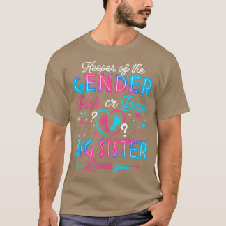T-shirt Drôle Rose ou Bleu Grande Soeur Vous Aime Genre Re