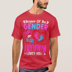 T-shirt Drôle rose Ou Bleu Granny Vous Aime Révéler Le Sex