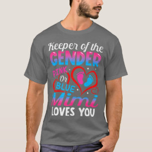 T-shirt Drôle Rose Ou Bleu Mimi Vous Aime Genre Révéler Cu