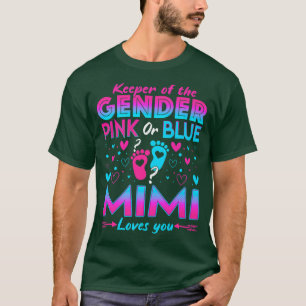 T-shirt Drôle Rose Ou Bleu Mimi Vous Aime Genre Révéler Cu