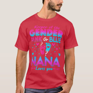 T-shirt Drôle Rose Ou Bleu Nana Vous Aime Genre Révéler Cu
