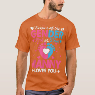 T-shirt Drôle Rose ou Bleu Nanny t'aime Genre Révéler C