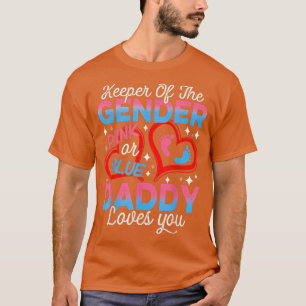 T-shirt Drôle Rose Ou Bleu Papa Vous Aime Révéler Le Sexe 