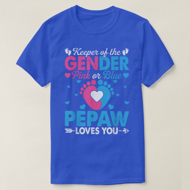 T-shirt Drôle Rose Ou Bleu Pepaw Vous Aime Genre Révéler C (Design devant)