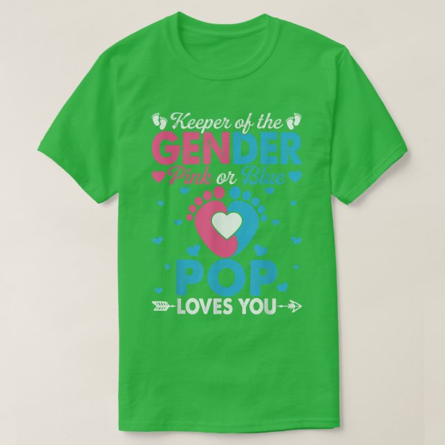 T-shirt Drôle Rose Ou Bleu Pop Vous Aime Genre Reveil Cut (Design devant)