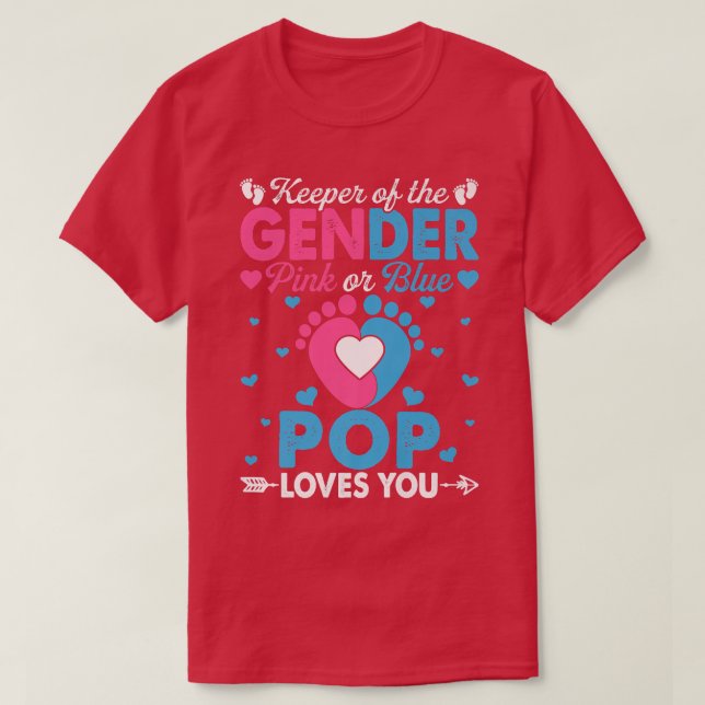 T-shirt Drôle Rose Ou Bleu Pop Vous Aime Genre Reveil Cut (Design devant)