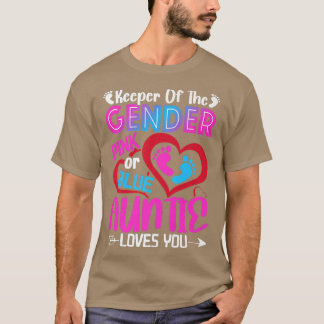 T-shirt Drôle Rose Ou Bleu Tante Vous Aime Révéler Le Sexe
