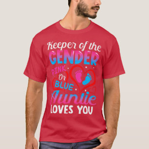 T-shirt Drôle Rose Ou Bleu Tante Vous Aime Révéler Le Sexe
