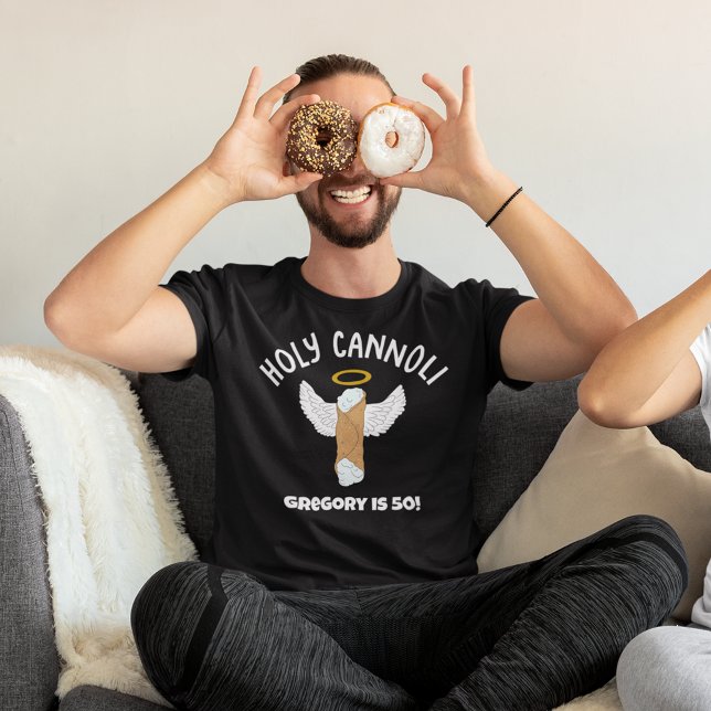 T-shirt Drôle Saint Cannoli Italien Thème Personnalisé Mes (Créateur téléchargé)