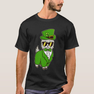T-shirt Drôle Saint Patrick Jour Lama Feuille de Trèfle Ch