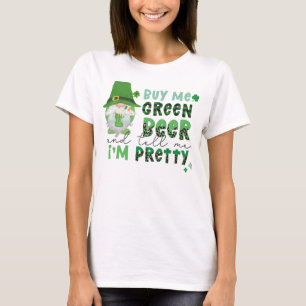 T-shirt drôle Saint Patrick's day gnomie cadeaux pour femm