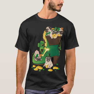 T-shirt Drôle Saint Patricks Pug chiot jour de shamrock ir