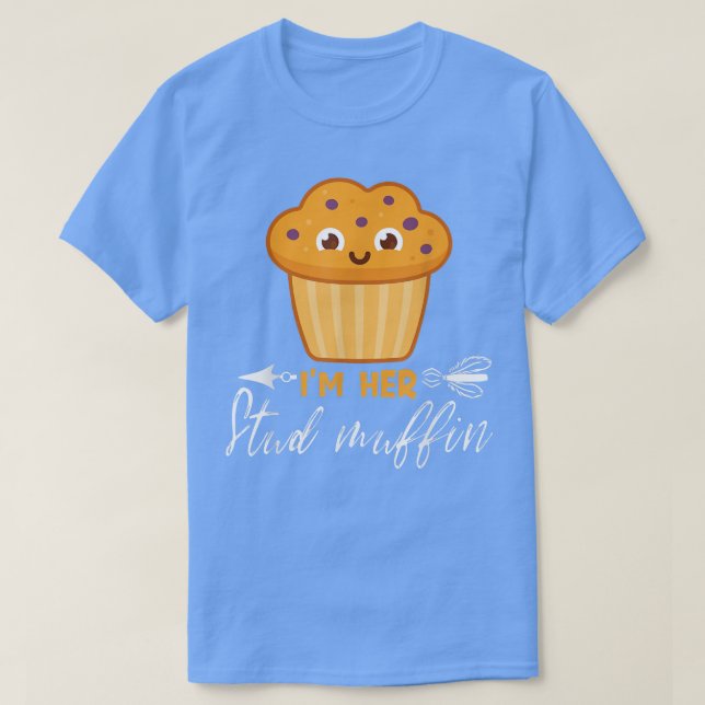 T-shirt Drôle Saint-Valentin Je suis Son Matching Muffin S (Design devant)