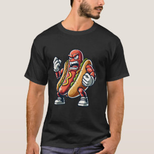 T-shirt Drôle Sandwich Hotdog Angry Happy Halloween Hommes