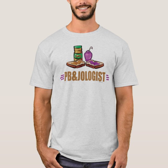 T-shirt Drôle sandwiches à la gelée de beurre d'arachide (Devant)
