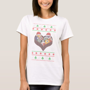 T-shirt Drôle Santa Claus Ball Pool Joueur laid Noël