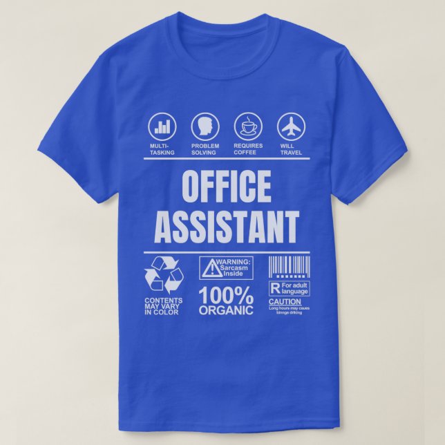 T-shirt Drôle Sarcastique cadeau unique pour Office Assist (Design devant)
