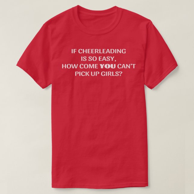 T-shirt Drôle Sarcastique Cheerleader mâle Pom-pom girl Qu (Design devant)