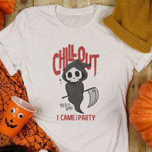 T-shirt Drôle Sarcastique GrimReaper Costume de fête d'Hal