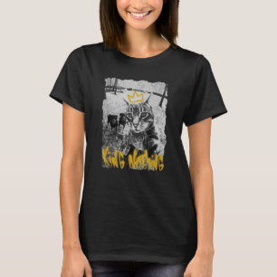 T-shirt Drôle selfie de chat avec rottweiler, drôle de chi