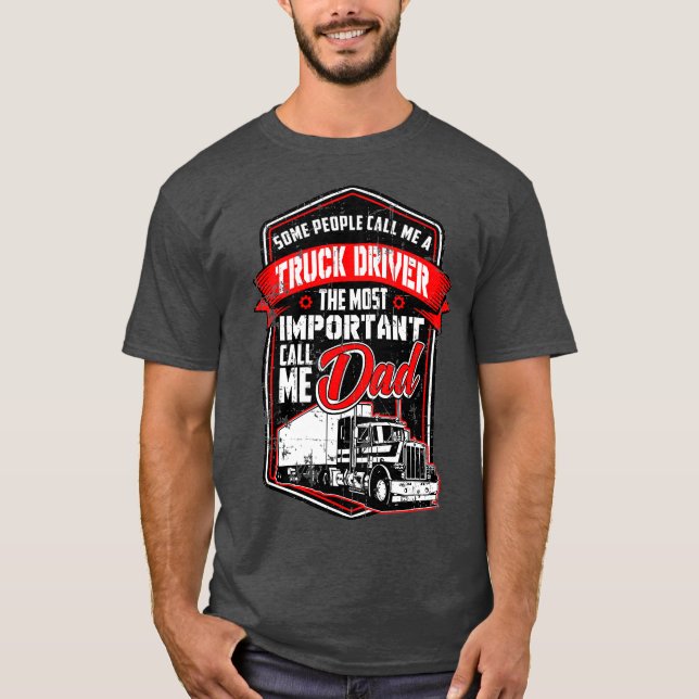 T-shirt Drôle Semi-Camion Conducteur Conception Cadeau Pou (Devant)