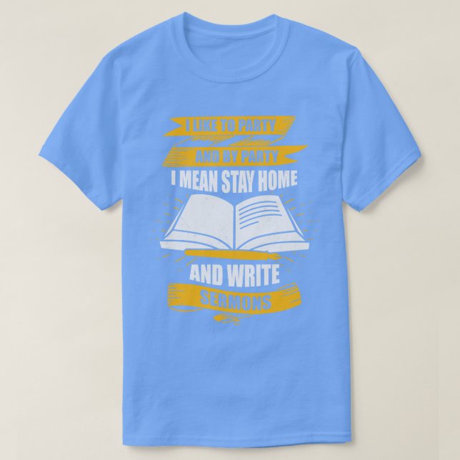 T-shirt Drôle Sermon Clergé Pasteur Cadeau (Design devant)