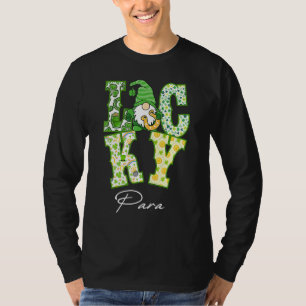 T-shirt Drôle Shamrock Gnome Luck Para Jour de la Saint Pa