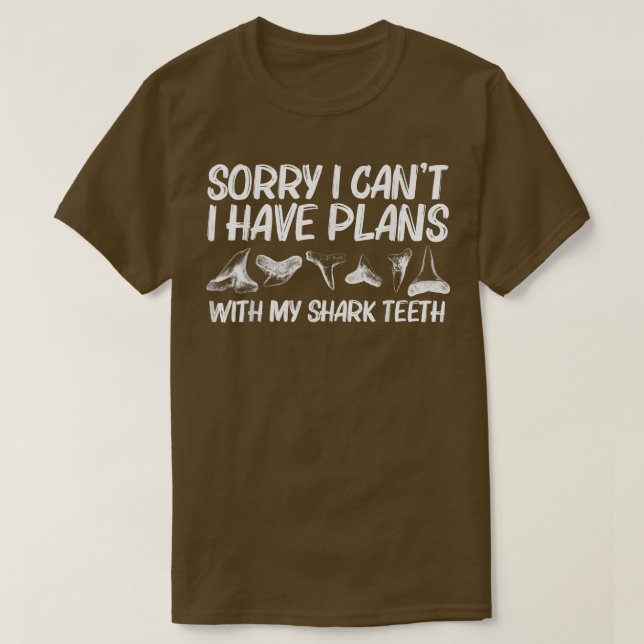 T-shirt Drôle Shark Teeth Design Pour Hommes Femmes Animal (Design devant)