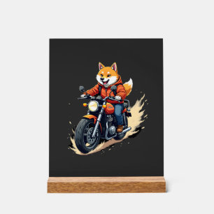 T-Shirt Drôle, Shiba Inu, Moto, Chien, Marionnette