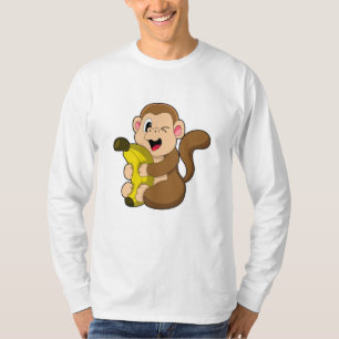 T-shirt Drôle singe avec banane